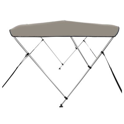 vidaXL Toldo bimini de 3 arcos gris 183x180x137 cm