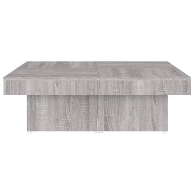 vidaXL Mesa de centro madera contrachapada gris Sonoma 90x90x28 cm