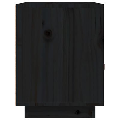 vidaXL Mesitas de noche 2 uds madera maciza de pino negro 40x34x45 cm