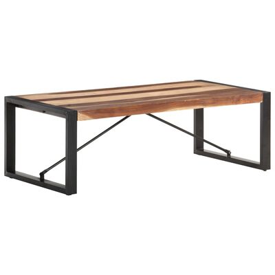 vidaXL Mesa de centro de madera maciza 120x60x40 cm