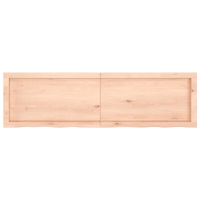 vidaXL Encimera de baño madera maciza sin tratar 140x40x(2-6) cm