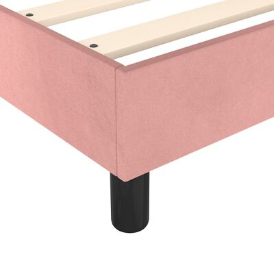 vidaXL Estructura de cama de terciopelo rosa 160x200 cm