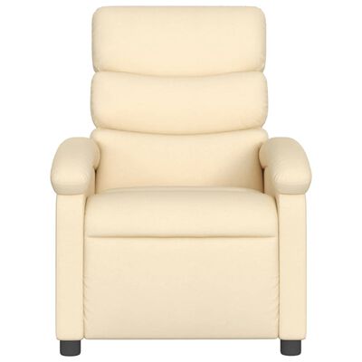 vidaXL Sillón reclinable eléctrico de tela crema