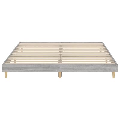 vidaXL Estructura de cama madera de ingeniería gris Sonoma 160x200 cm