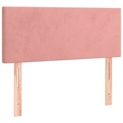 vidaXL Cabecero con LED de terciopelo rosa 90x5x78/88 cm