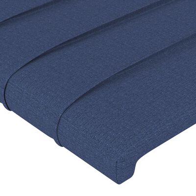 vidaXL Estructura de cama con cabecero de tela azul 120x200 cm