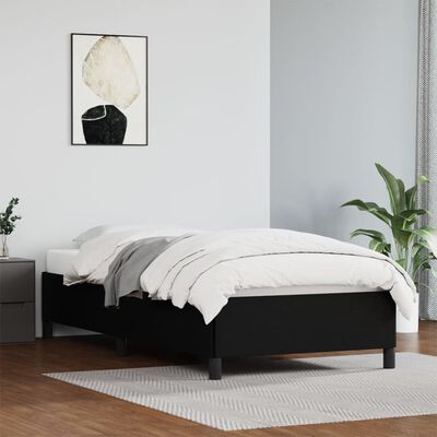 vidaXL Estructura de cama sin colchón cuero sintético negro 100x200 cm