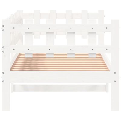 vidaXL Sofá cama sin colchón madera maciza de pino blanco 90x190 cm