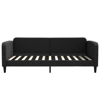 vidaXL Sofá cama sin colchón tela negro 100x200 cm