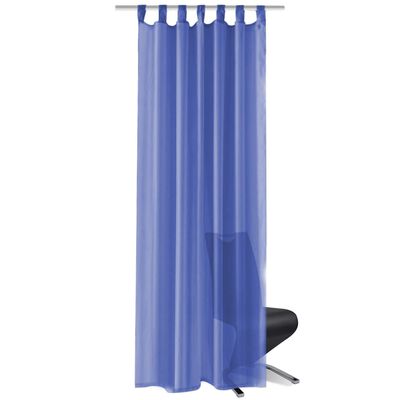 vidaXL Cortinas de gasa 2 unidades 140x245 cm azul real