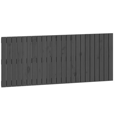 vidaXL Cabecero de cama de pared madera maciza pino gris 147x3x60 cm