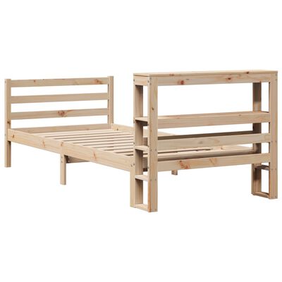 vidaXL Estructura de cama sin colchón madera maciza de pino 90x200 cm