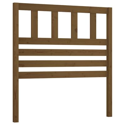 vidaXL Cabecero de cama madera maciza de pino marrón miel 96x4x100 cm