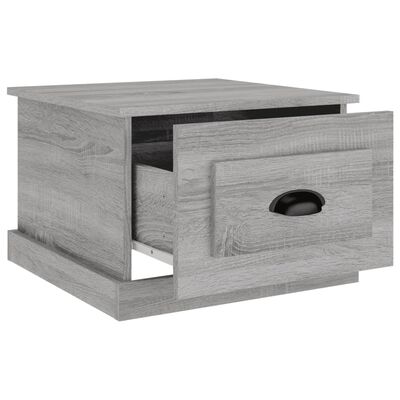 vidaXL Mesa de centro madera contrachapada gris Sonoma 50x50x35 cm