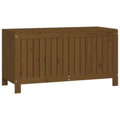 vidaXL Caja de almacenaje jardín madera pino marrón miel 115x49x60 cm