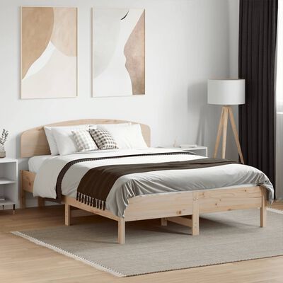 vidaXL Estructura de cama sin colchón madera maciza de pino 120x190 cm