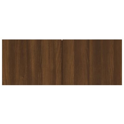 vidaXL Mueble de pared para TV madera contrachapada roble marrón