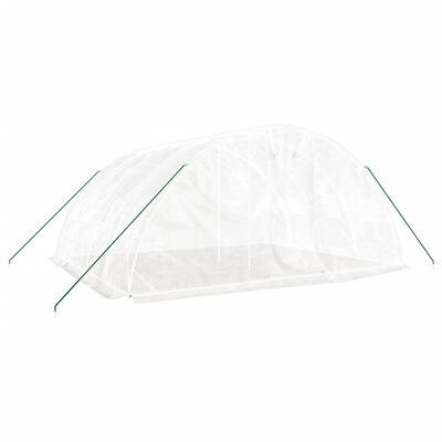 vidaXL Invernadero con estructura de acero blanco 20 m² 5x4x2,3 m