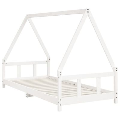 vidaXL Estructura de cama para niños madera de pino blanco 90x200 cm