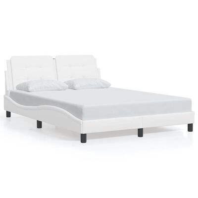 vidaXL Estructura de cama con LED sin colchón blanco 120x200 cm