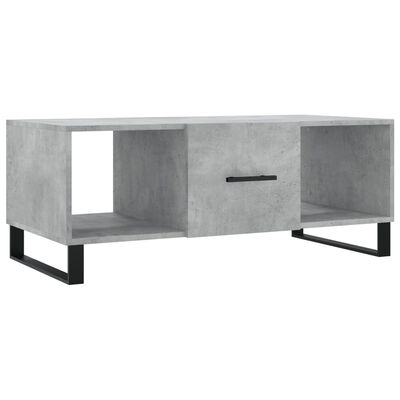 vidaXL Mesa de centro madera contrachapada gris hormigón 102x50x40 cm