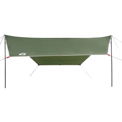 vidaXL Lona de camping impermeable verde 430x380x210 cm