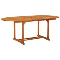 vidaXL Mesa de jardín madera maciza de eucalipto 200x100x75 cm