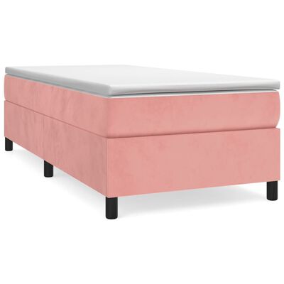 vidaXL Estructura de cama de terciopelo rosa 100x200 cm