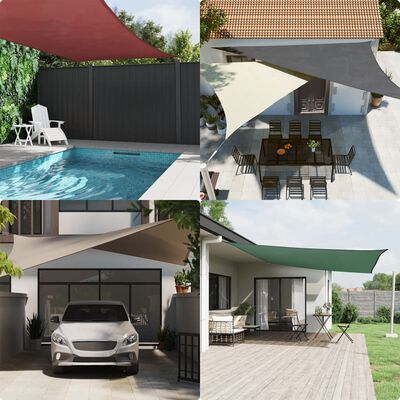 vidaXL Toldo de vela triangular tela Oxford color crema 3,6x3,6x3,6 m