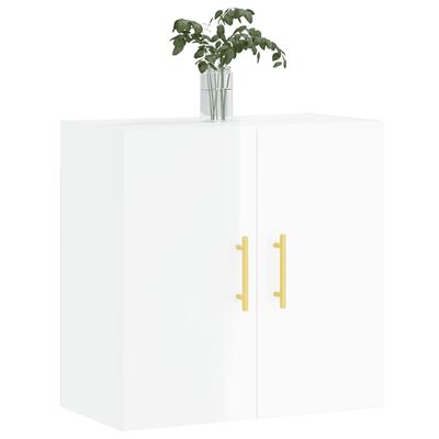 vidaXL Armario pared madera contrachapada blanco brillo 60x31x60 cm