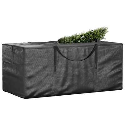 vidaXL Bolsa para árbol de Navidad polietileno negro 150x75x75 cm