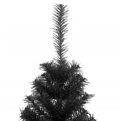 vidaXL Árbol de Navidad artificial con soporte PVC negro 150 cm