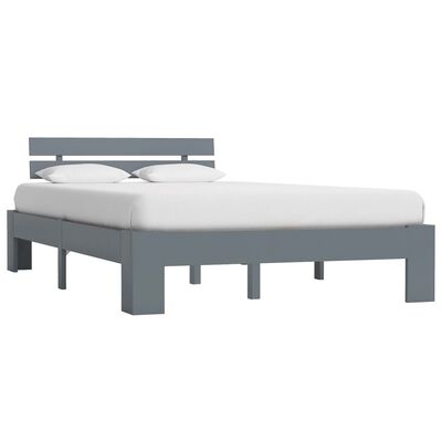 vidaXL Estructura de cama sin colchón madera de pino gris 140x200 cm