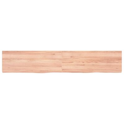 vidaXL Estante pared madera roble tratada marrón claro 160x30x(2-4) cm