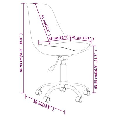 vidaXL Sillas de comedor giratorias 2 unidades tela negro