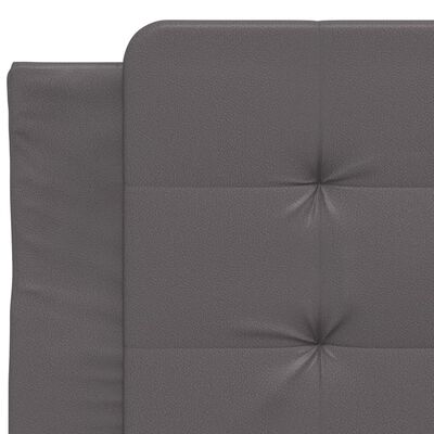 vidaXL Cabecero de cama acolchado cuero sintético gris 80 cm