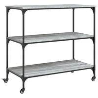 vidaXL Carrito de cocina madera ingeniería gris Sonoma 102x50x95 cm