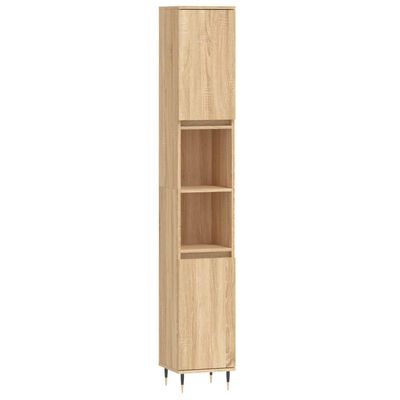 vidaXL Set de muebles de baño 3 pzas madera contrachapada roble Sonoma