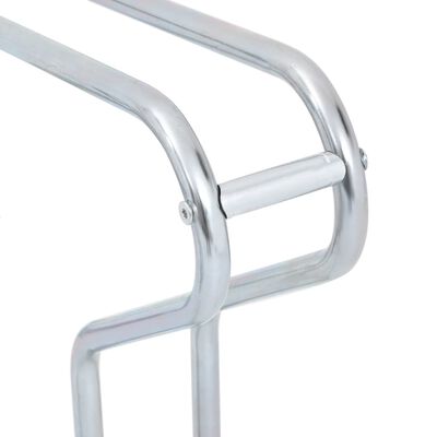 vidaXL Soporte para 4 bicicletas suelo independiente acero galvanizado