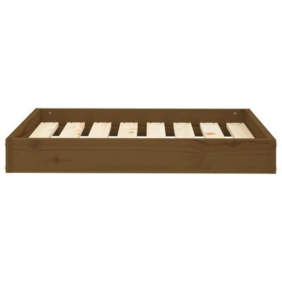 vidaXL Cama para perros madera maciza pino marrón miel 71,5x54x9 cm