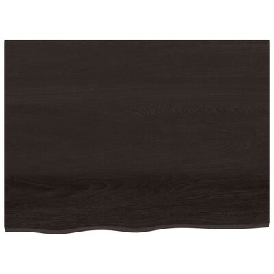 vidaXL Estante pared madera roble tratada marrón oscuro 80x60x(2-6) cm