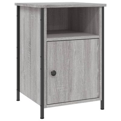 vidaXL Mesitas de noche 2 uds madera contrachapada gris 40x42x60 cm