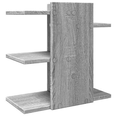 vidaXL Organizador de escritorio madera ingeniería gris 42x21,5x42 cm