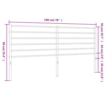 vidaXL Cabecero de metal negro 193 cm