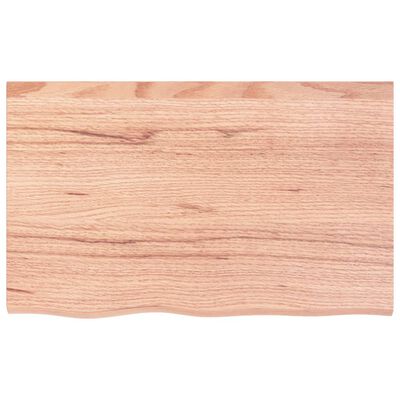 vidaXL Estante pared madera roble tratada marrón claro 80x50x(2-4) cm