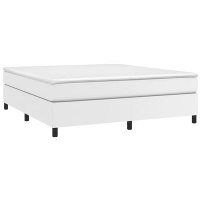 vidaXL Estructura de cama de cuero sintético blanco 180x200 cm