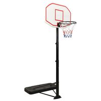 vidaXL Canasta de baloncesto polietileno blanco 258-363 cm