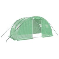 vidaXL Invernadero con estructura de acero verde 8 m² 4x2x2 m