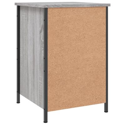 vidaXL Mesitas de noche 2 uds madera contrachapada gris 40x42x60 cm