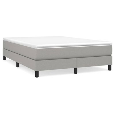 vidaXL Estructura de cama de tela gris claro 140x190 cm